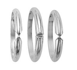 Platinum Half Round Medium Weight Ring Shank